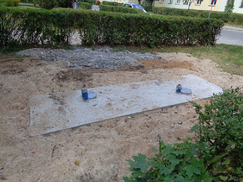 12.07.2017r. Teren utwardzony gotowy do ustawienia pomp ciepła i podłączenia do instalacji w wężle.